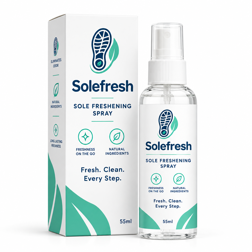 Solefresh Freshening Spray Box Packaging